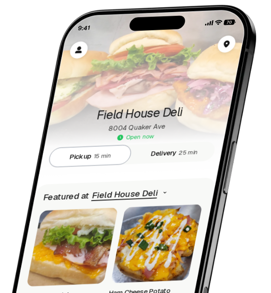 Field House Deli app preview